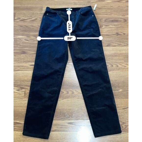 Eileen fisher Black Organic Cotton Stretch Velveteen Pant size SP - Picture 5 of 16